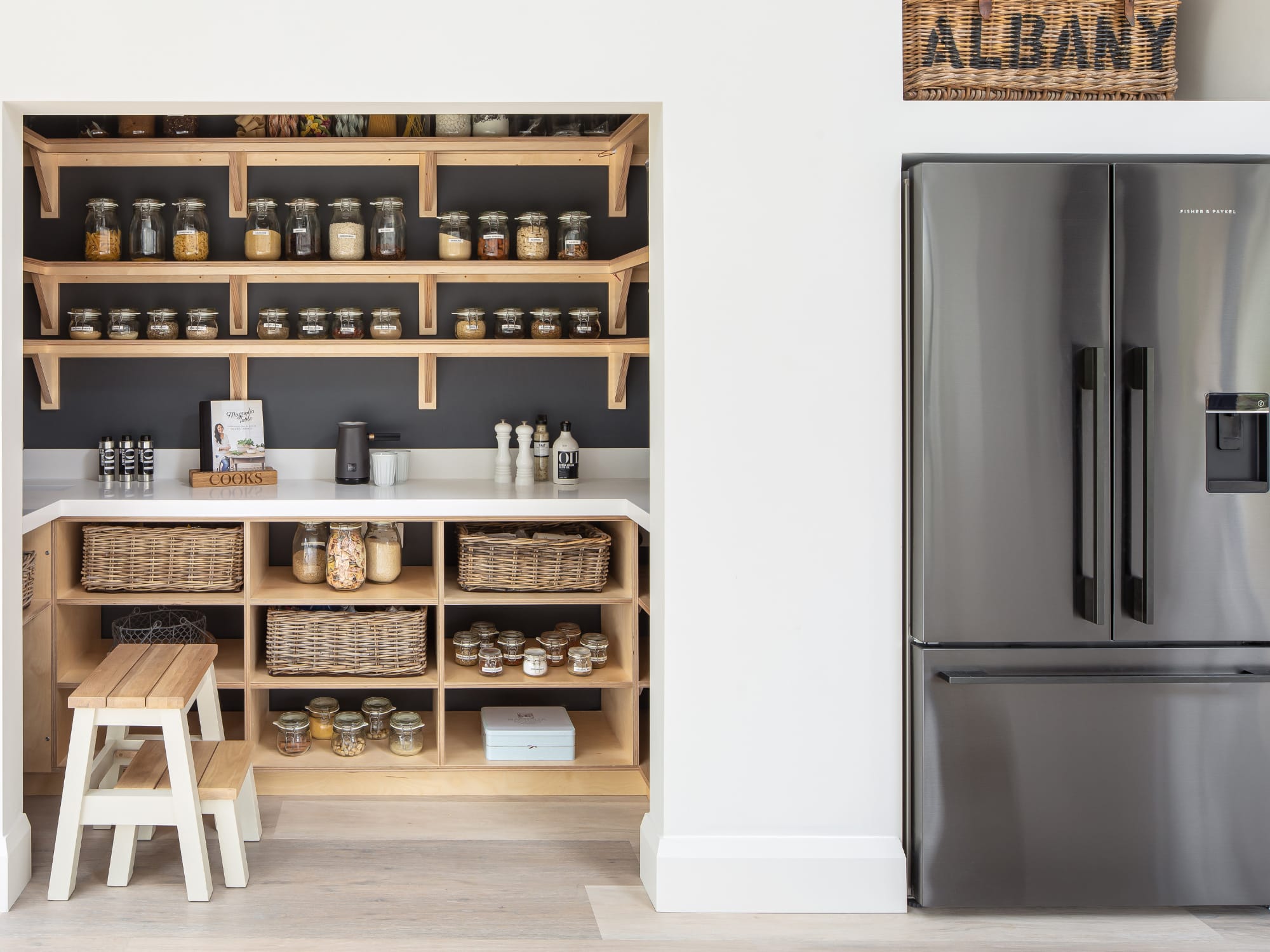 Pantry organisation goal with handmade pantry Sevenoaks